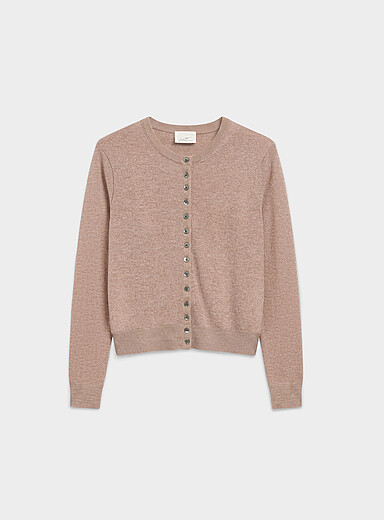 Edito par Simons Beige Pure cashmere cardigan for women