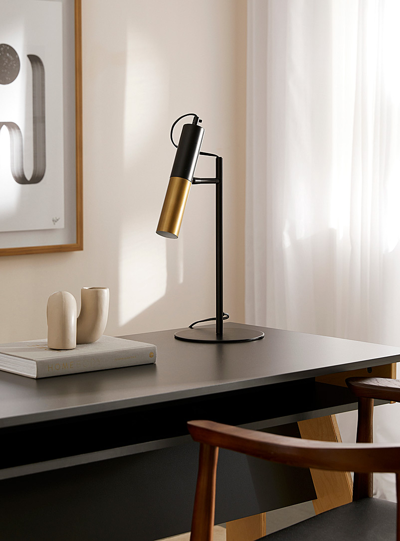 Simons Maison: La lampe de table pivotante micro rétro Noir