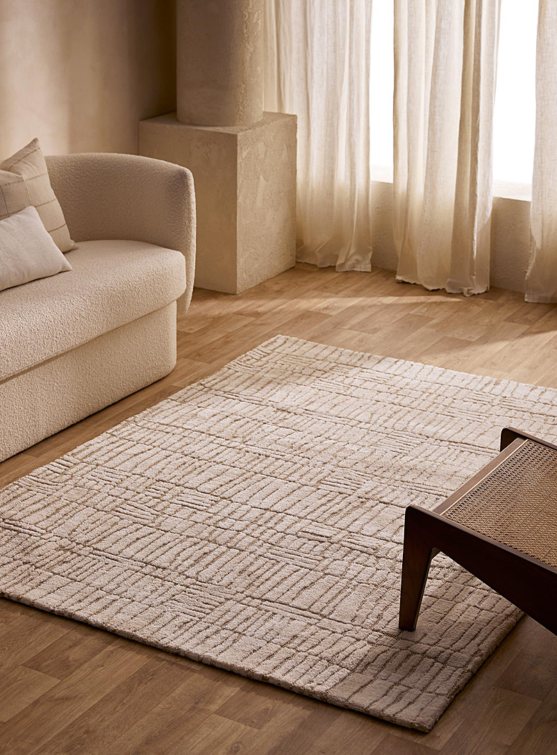 Simons Maison Light brown  Nomad abstraction rug 160 x 220 cm
