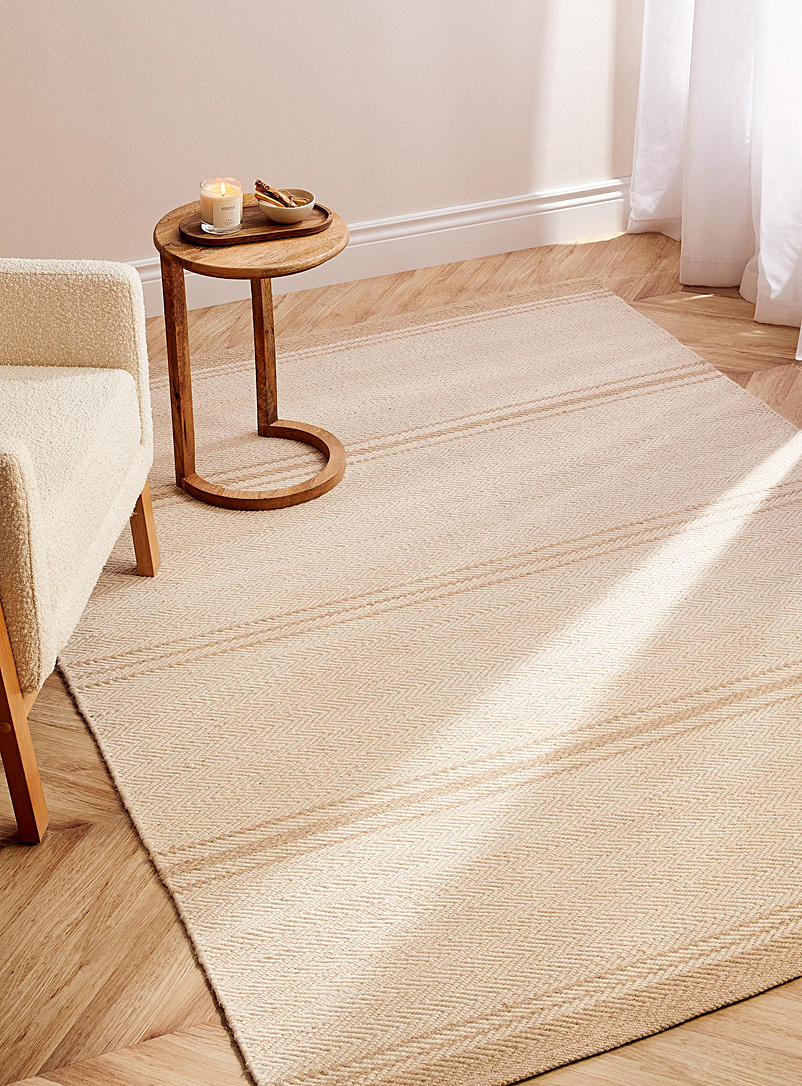 Simons Maison Ivory/Cream Beige Soft sand artisanal rug See available sizes