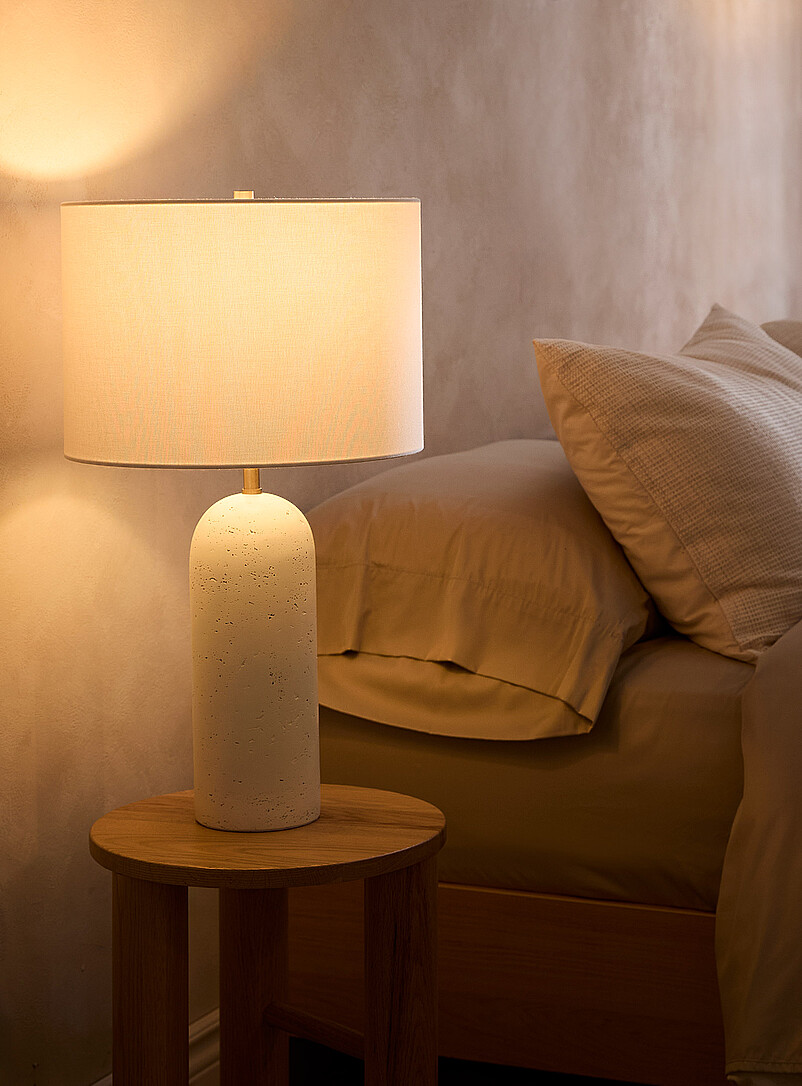 Simons Maison: Les lampes de table base r&eacute;sine blanche Ensemble de 2 Blanc