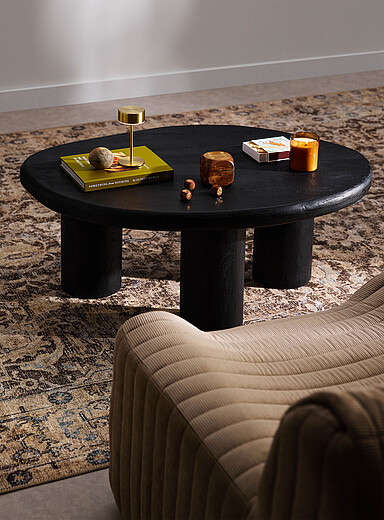 Simons Maison Black Matte black mango wood coffee table