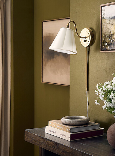 Fluted conical shade sconce