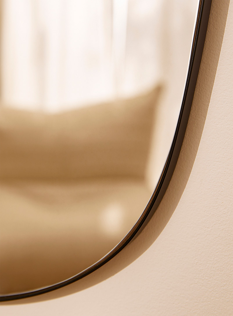 Black rounded mirror product image 2