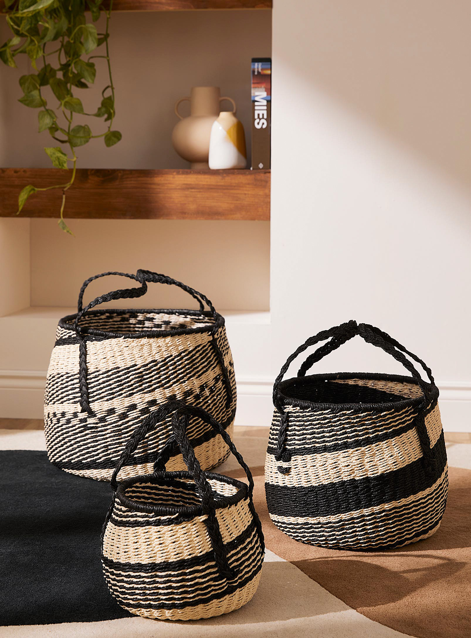 Simons Maison - Woven decorative baskets Set of 3