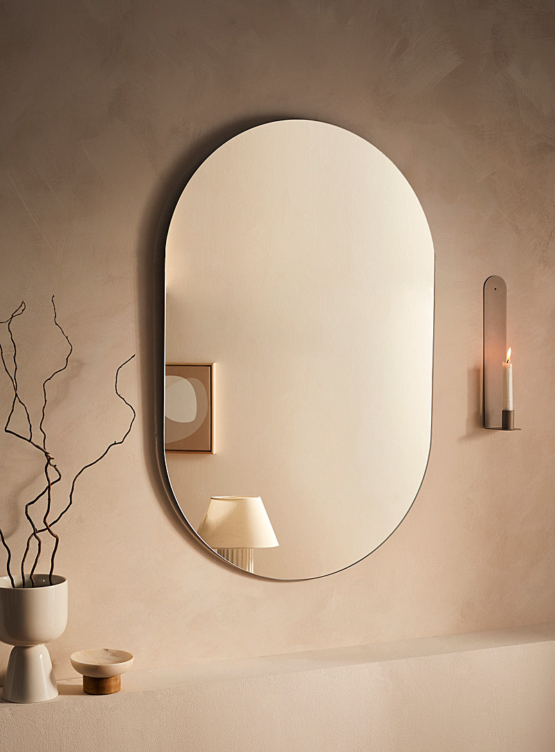 Sleek Rounded Mirror