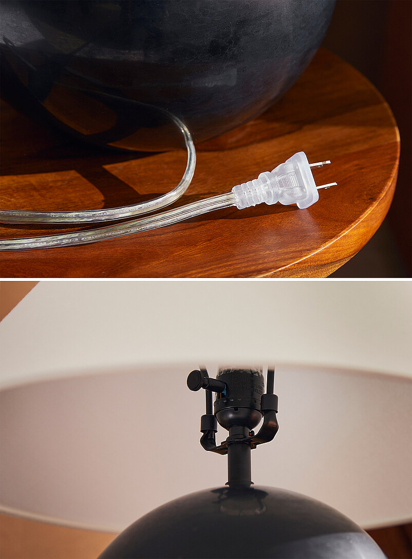 Marble spherical base table lamp product image 3