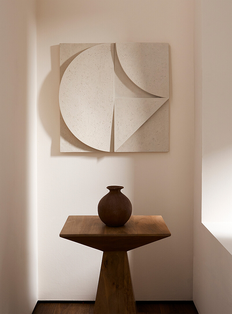 Geometric Volcanic Stone Wall Art 24 X 24 In