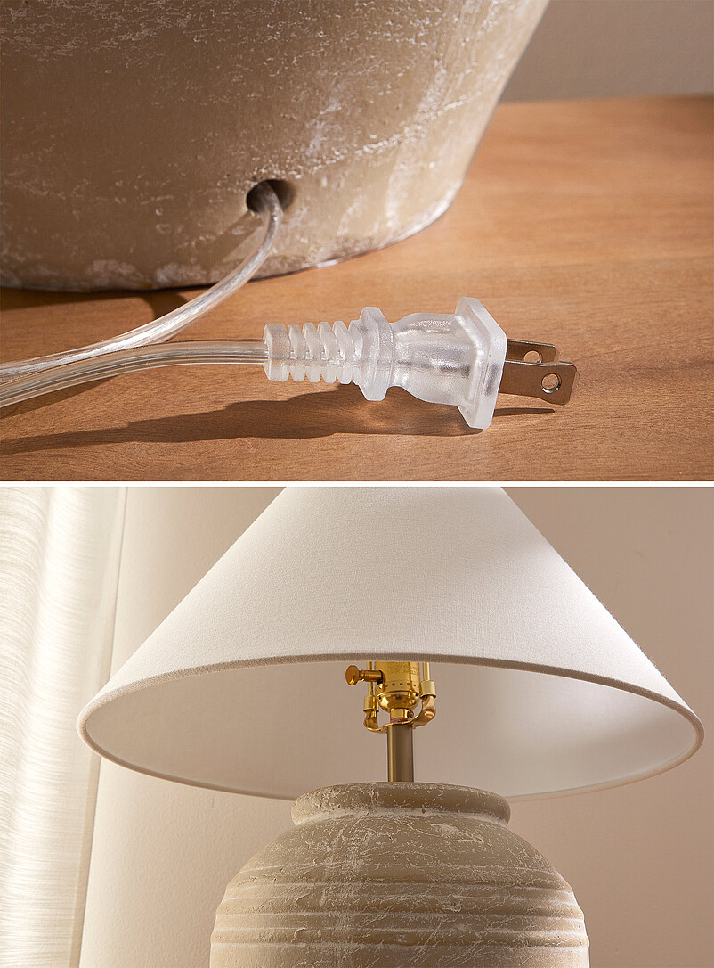 Classic cream ceramic base lamp product image 3