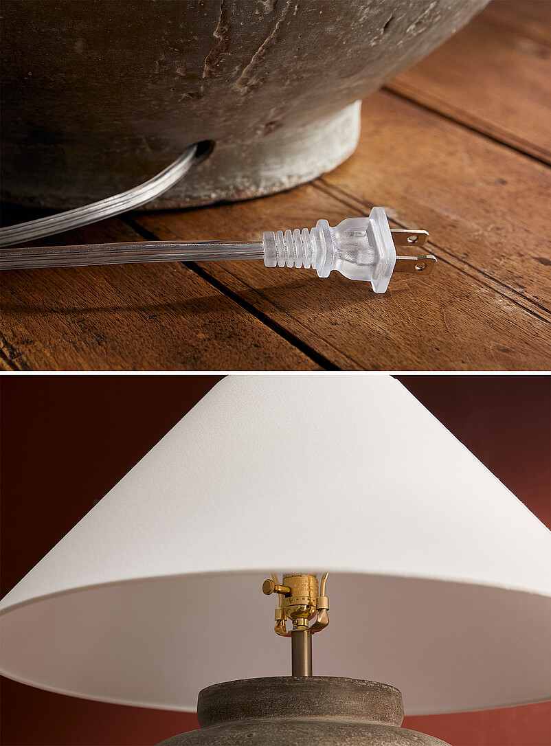 Classic olive ceramic base lamp product image 3