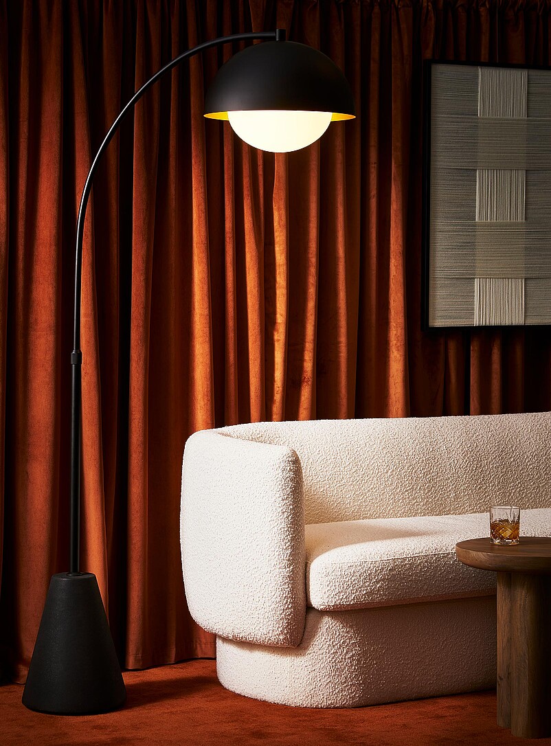 Half-sphere shade adjustable floor lamp product image 2