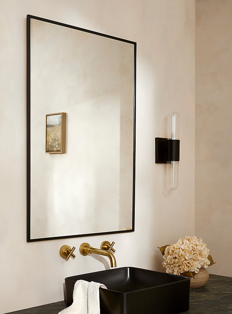 Angular iron frame mirror product image (primary)