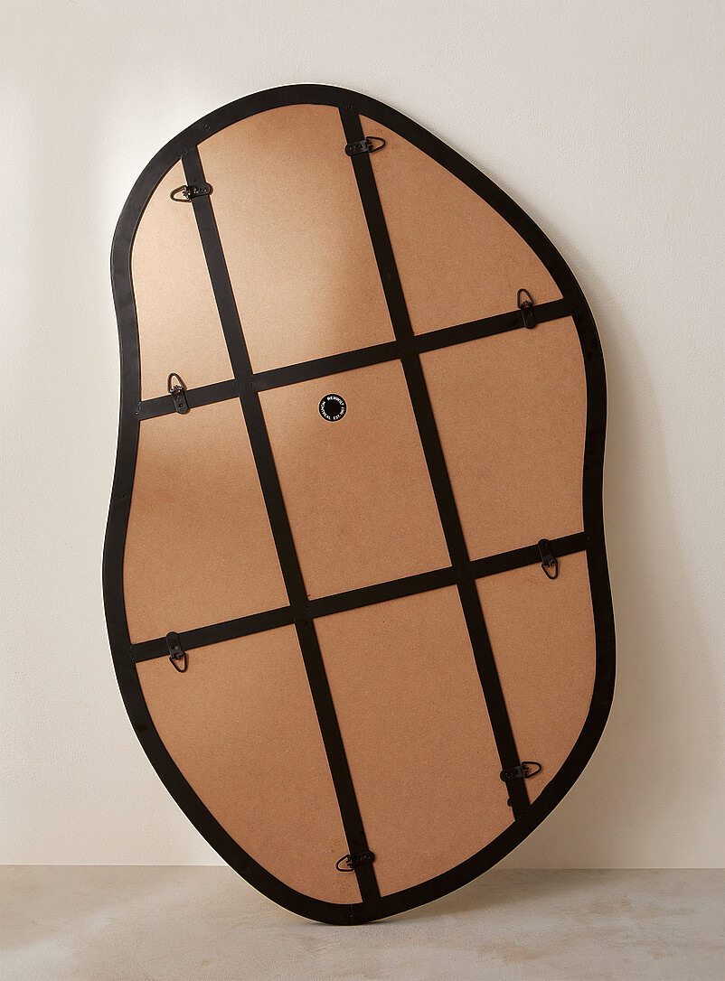 Wavy black frame mirror product image 3