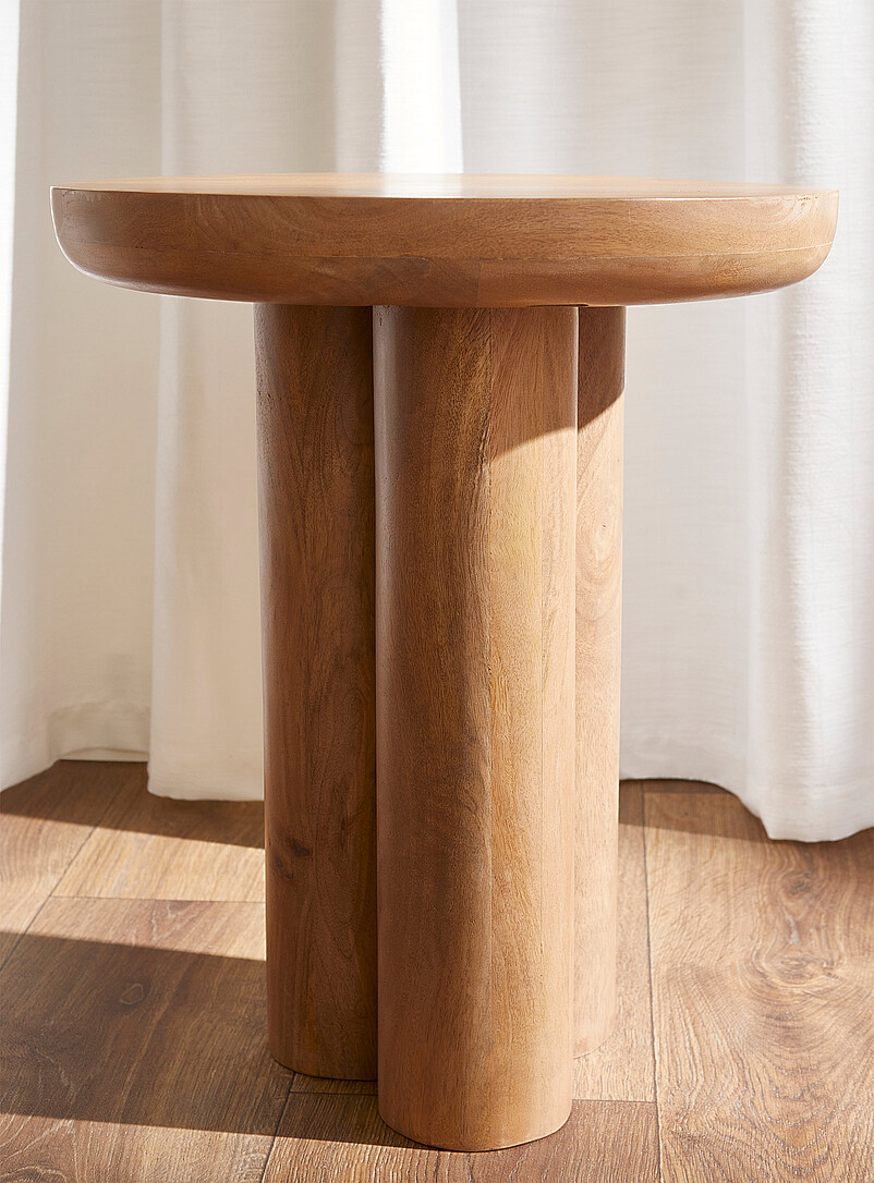 Cylindrical base retro-modern accent table product image 2