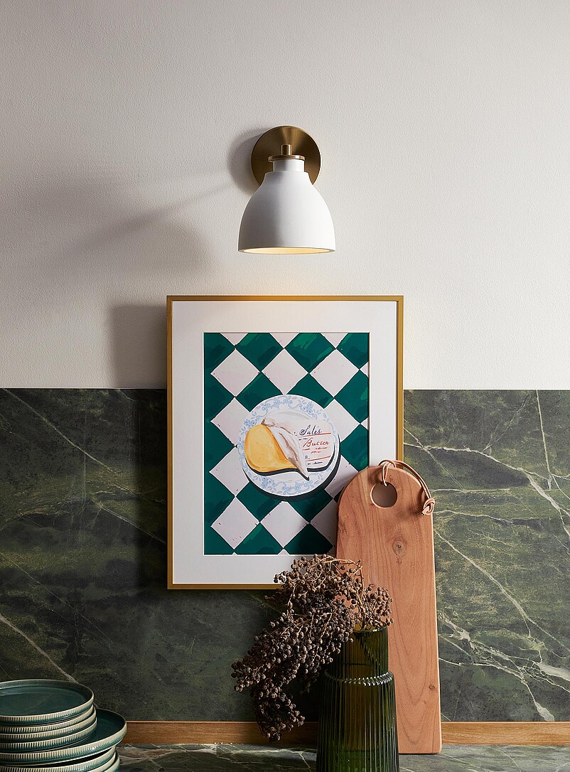 Sleek bell-shaped wall sconce product image (primary)