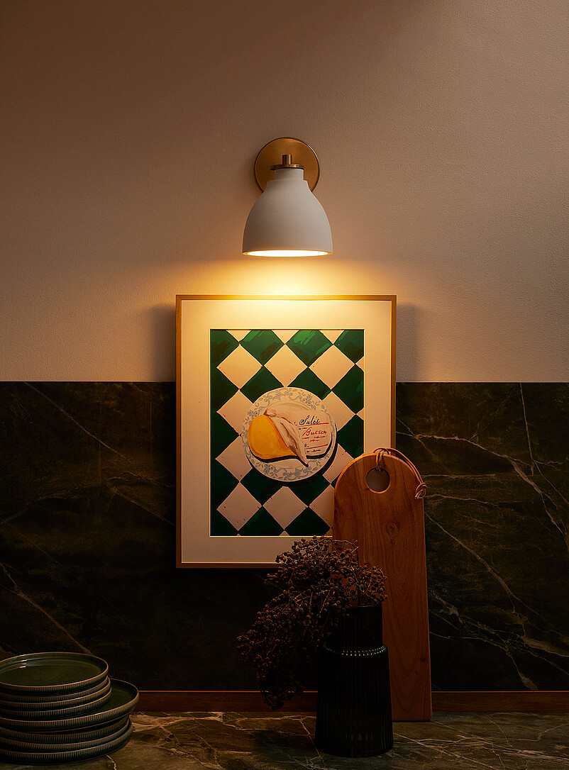 Sleek bell-shaped wall sconce product image 2