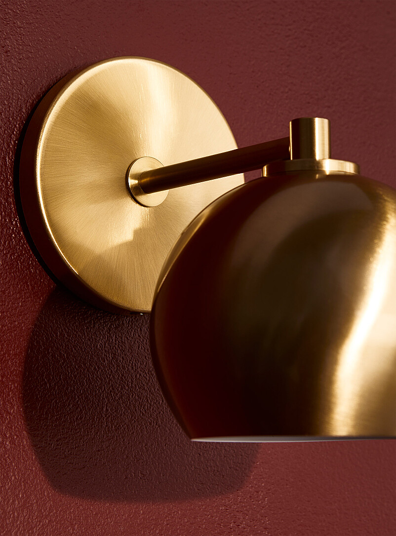 Sleek spehrical shade wall sconce product image 3