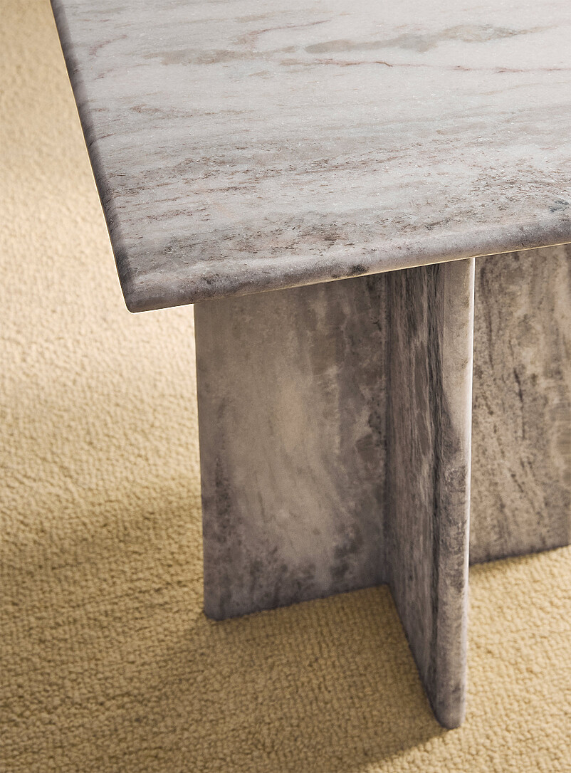 Natural marble square side table product image 2