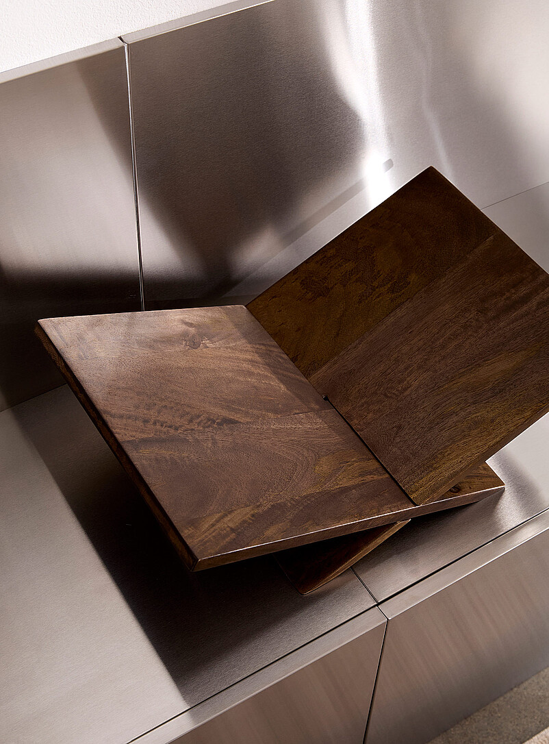 Walnut finish book holder product image 2