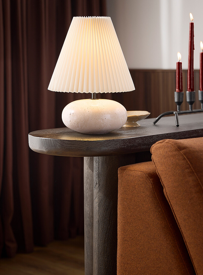 Accordion-pleat table lamp product image (primary)