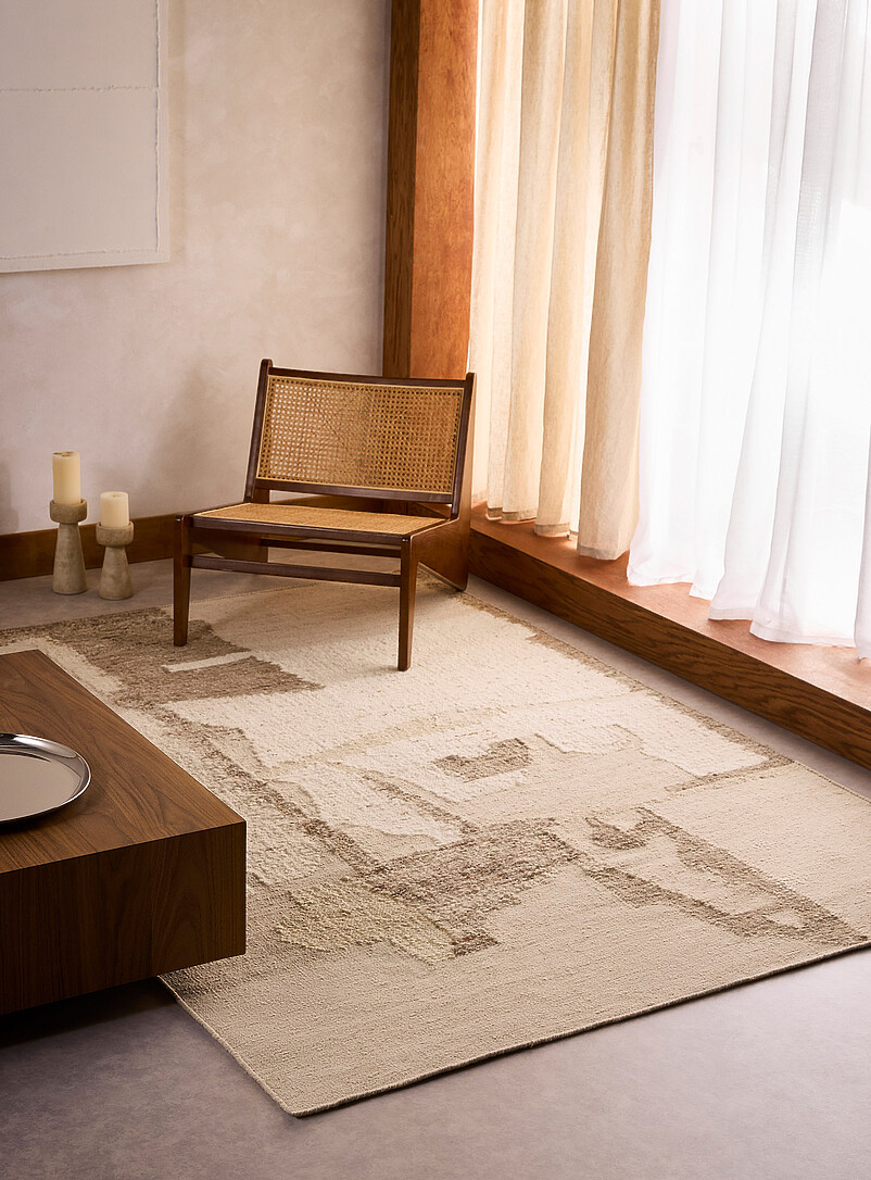 Multi-textured abstract art rug 160 x 220 cm product image (primary)