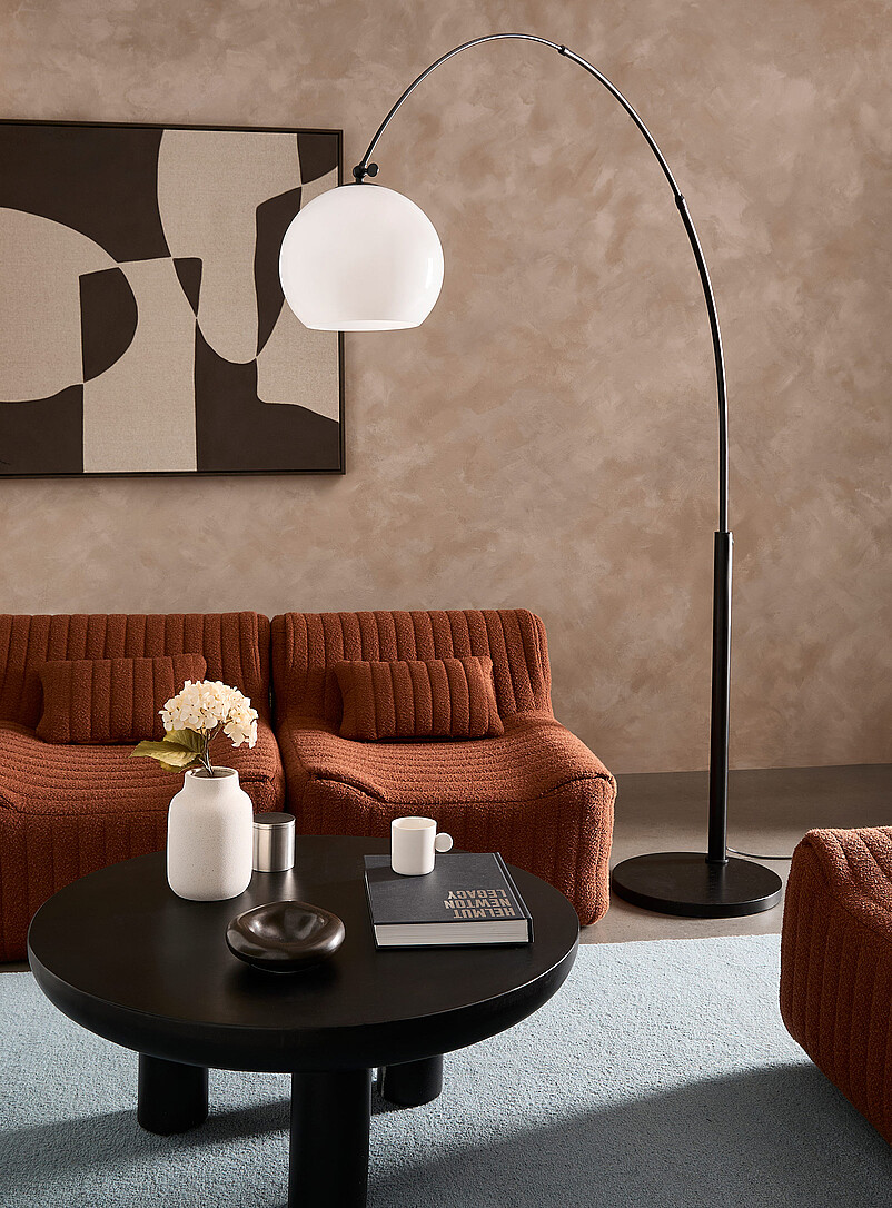 Black arched floor lamp product image (primary)