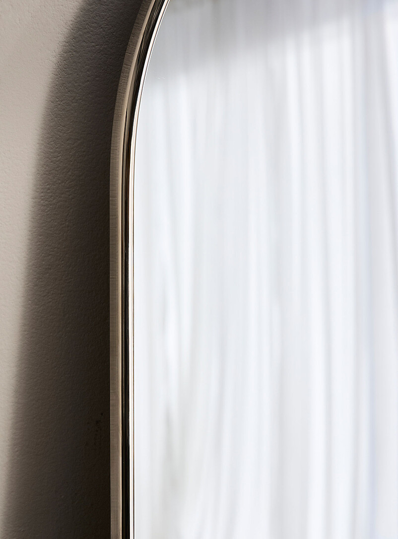 Silver-coloured arch mirror product image 2