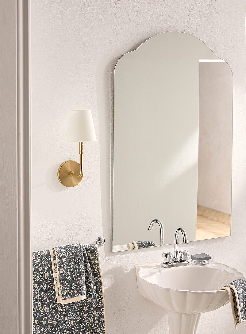 Redesigned arch frameless mirror product image (primary)