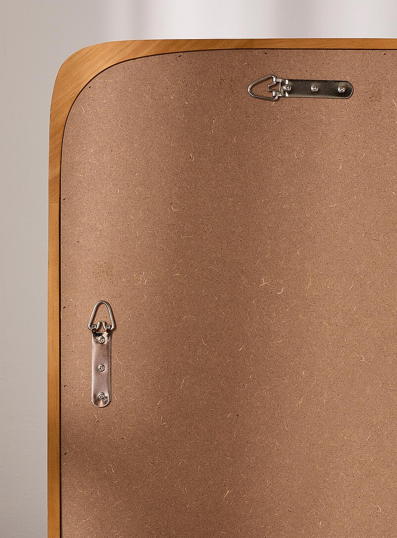 Natural pine subtly rounded mirror product image 3