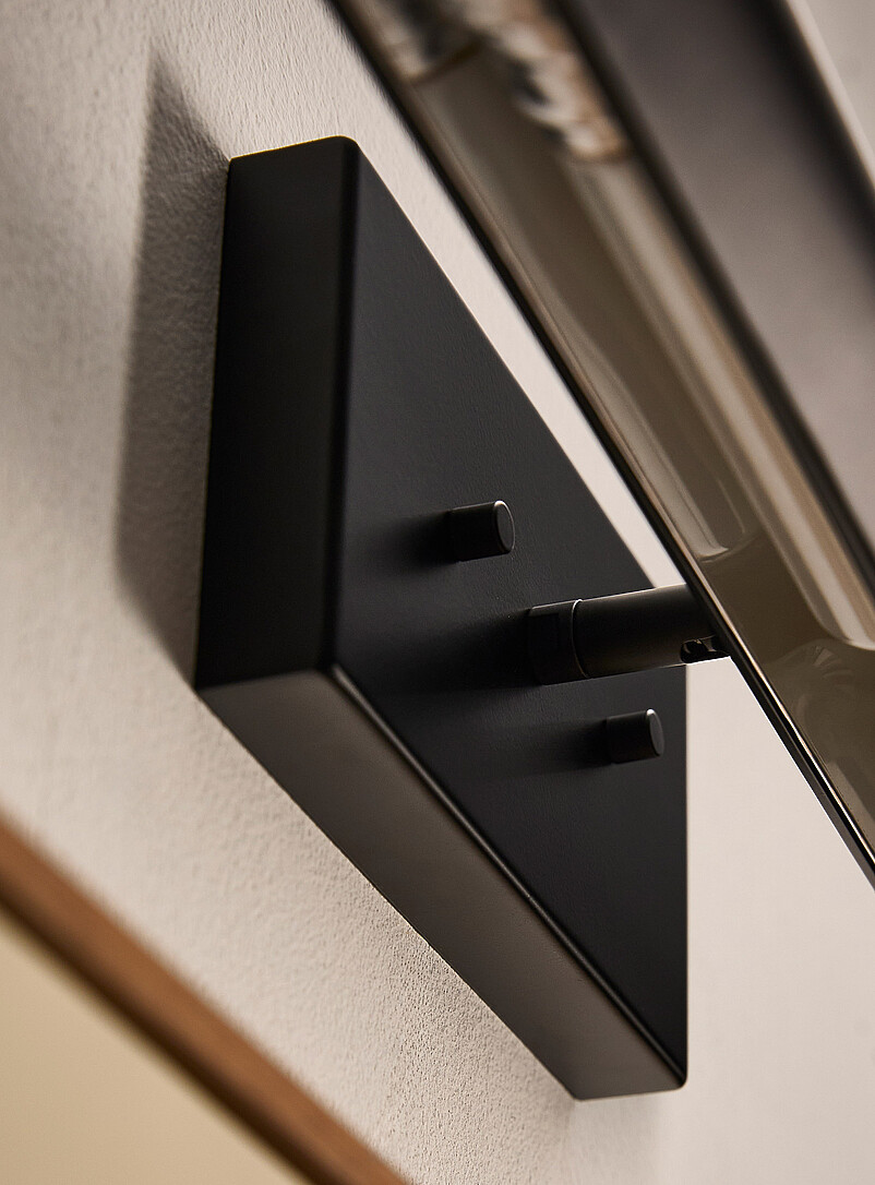 Matte black iron wall sconce product image 3