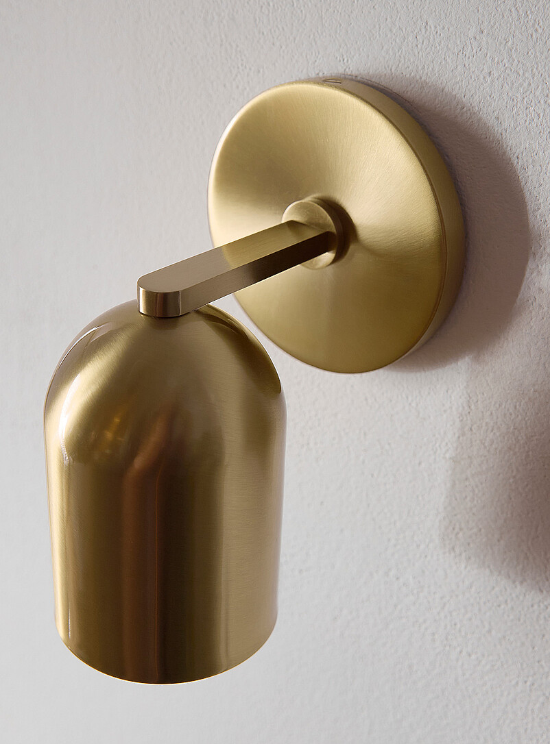 Brass finish domed wall sconce product image 2