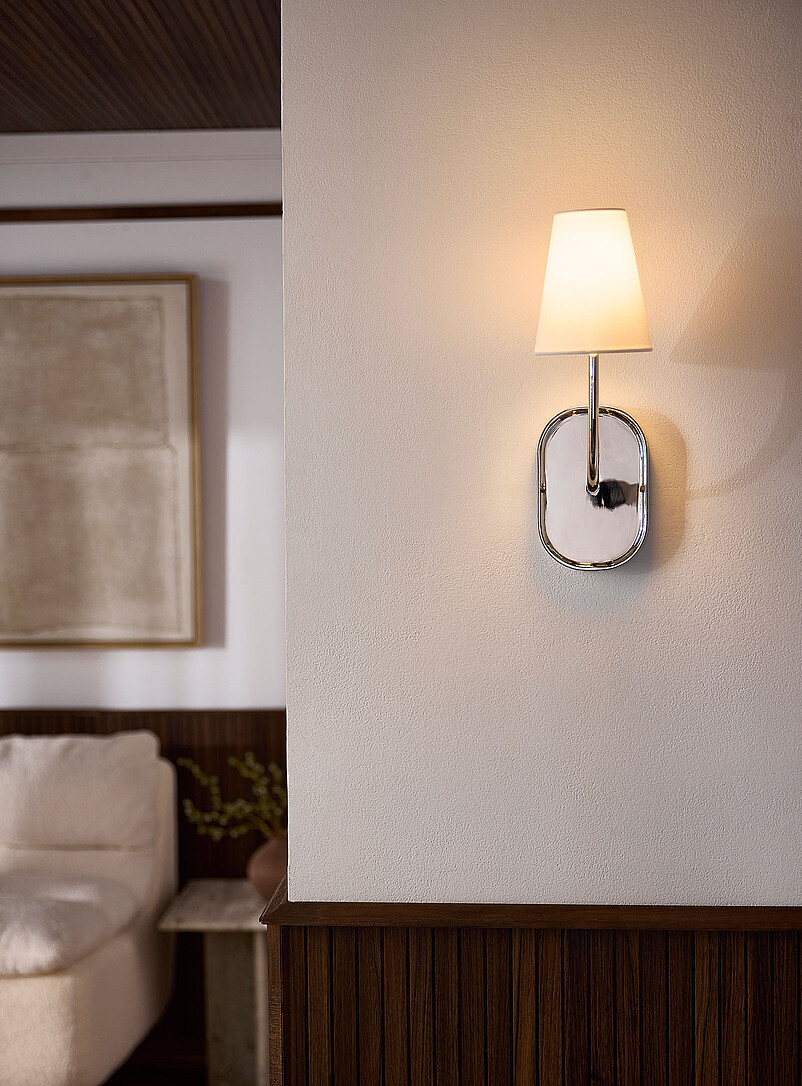 Nickel finish wall sconce product image (primary)