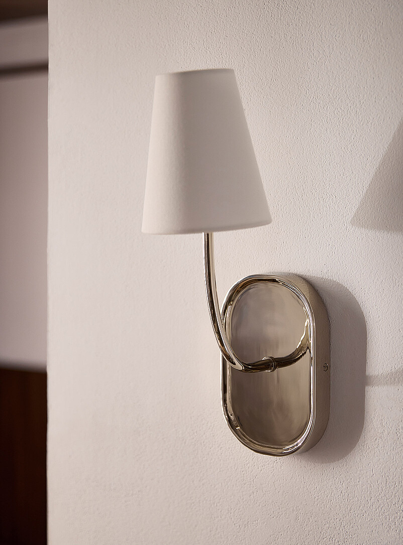 Nickel finish wall sconce product image 2