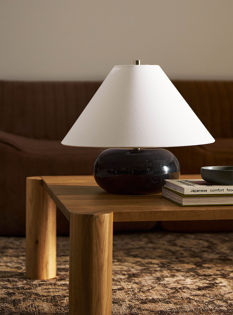 Black marble base table lamp product image (primary)