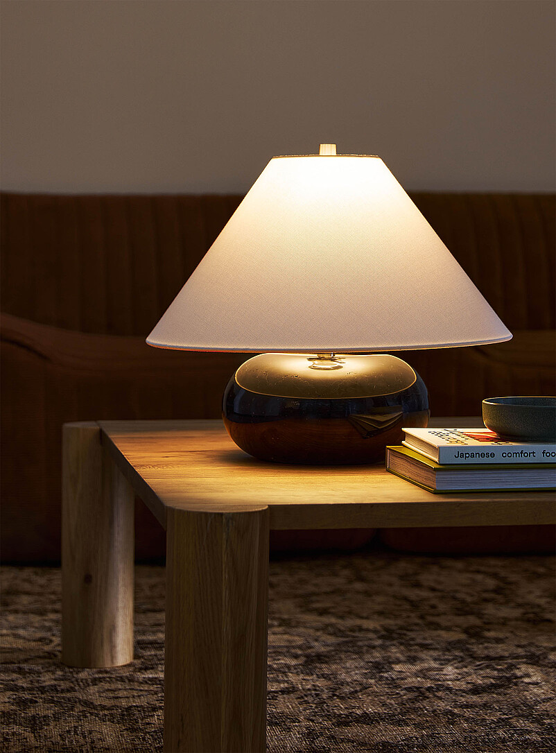 Black marble base table lamp product image 2