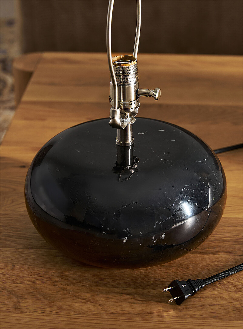 Black marble base table lamp product image 3