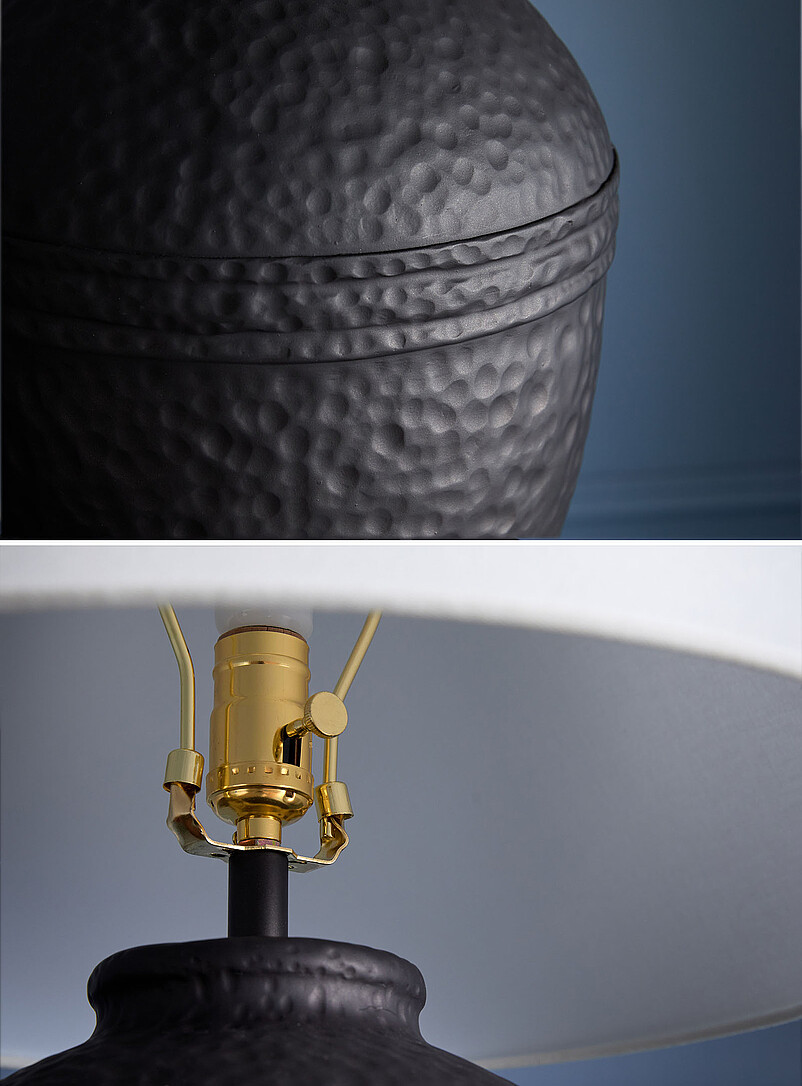 Hammered resin base table lamp product image 3