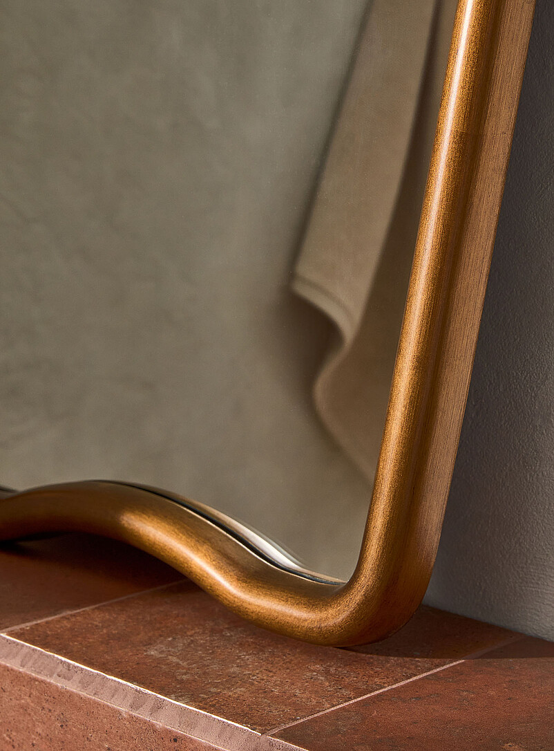 Golden frame mirror product image 2