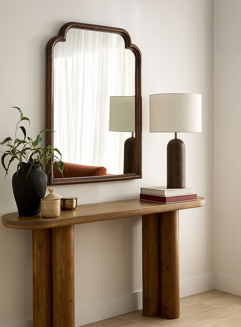 Mango Wood Arched Mirror