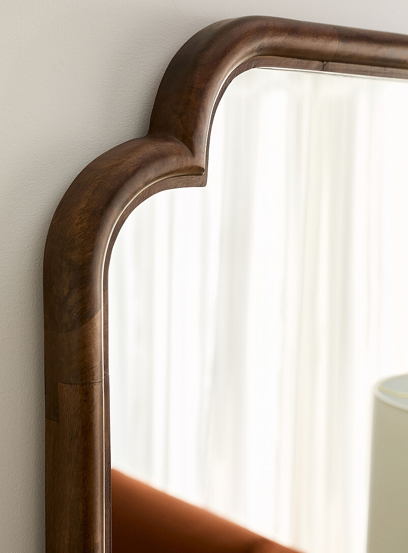 Mango wood arched mirror product image 2