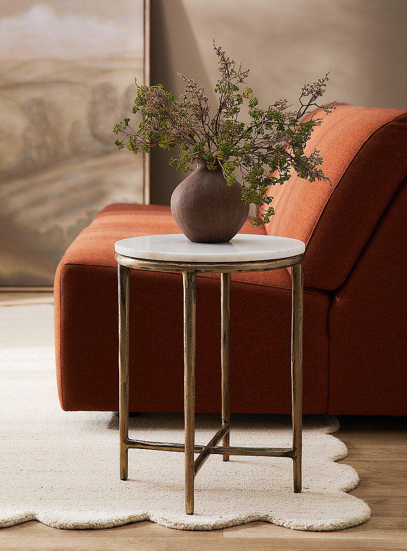 Banswara Marble-Top Side Table
