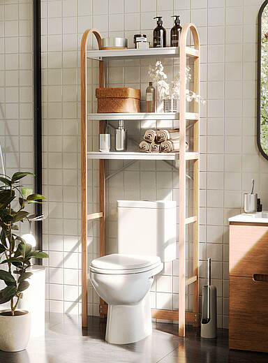 Umbra Black Bellwood freestanding over-the-toilet shelving