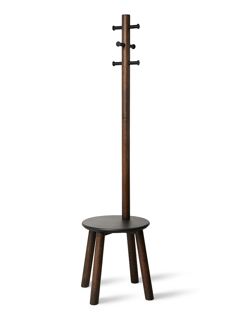 Umbra White Pillar stool and coat rack