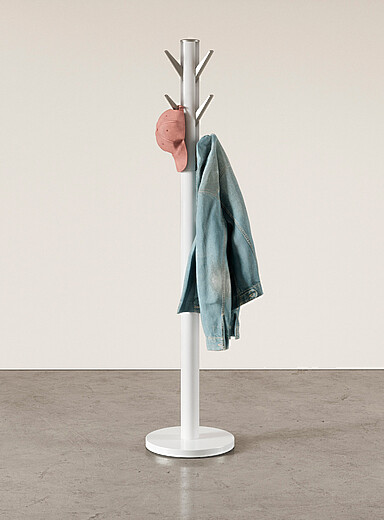 Umbra Ivory/Cream Beige Flapper folding hook coat rack