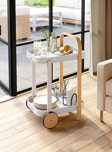Umbra: Le chariot-bar 2 tons Bellwood Blanc