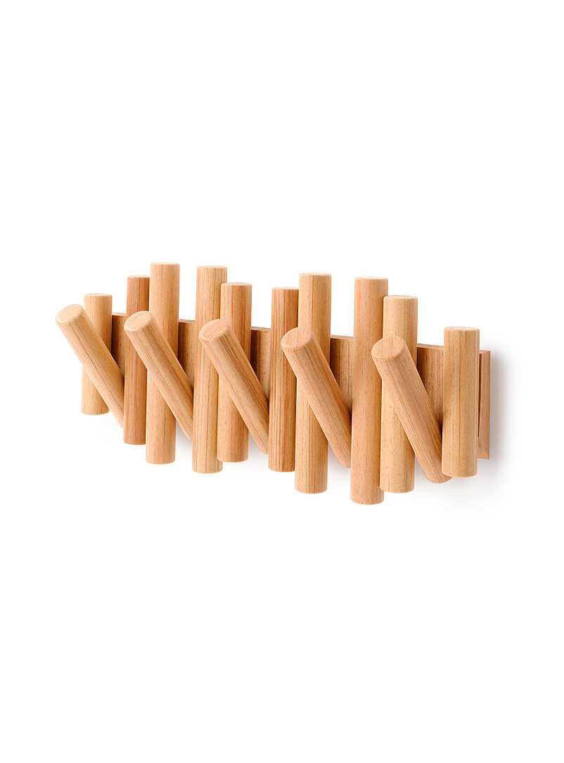 Picket five-hook wall-mounted coat rack product image 2