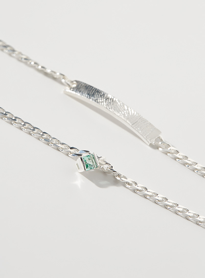 Cornelia webb Silver Green quartz silver chain for women