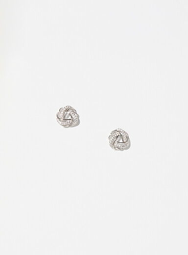 Shimmery knot earrings