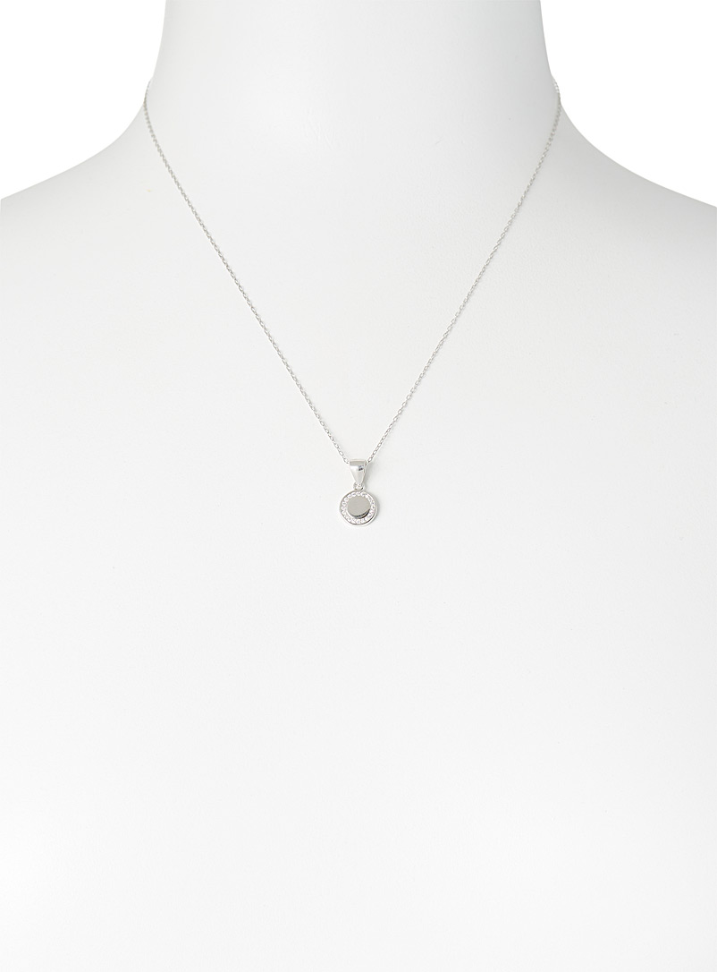 Simons Silver Silver medallion chain for women