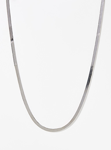 La cha&icirc;ne argent maille miroir